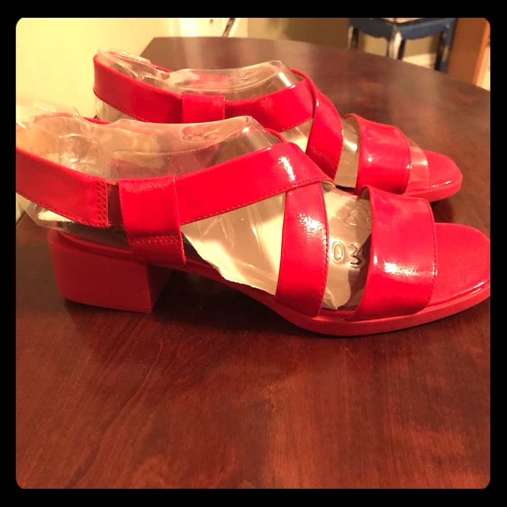 Camper Kobo red patent leather sandals 8/38